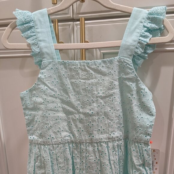 NWT - EGG New York Girls Melody Eyelet Dress in Aqua - Size 7Y - Timeless - Picture 3 of 7